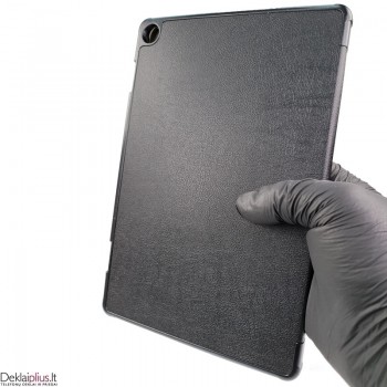 Dirbtinės odos atverčiamas dėklas - juodas (Lenovo tab m10 10.1 (3rd gen) (TB328FU-TB328XU)